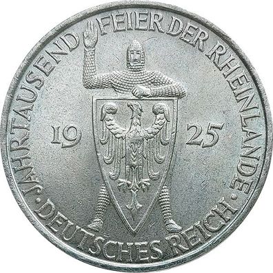 Weimar - 1925 D - 5 Reichsmark Rheinlande*