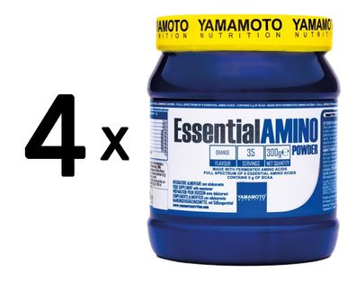 4 x Essential Amino Powder, Orange - 300g