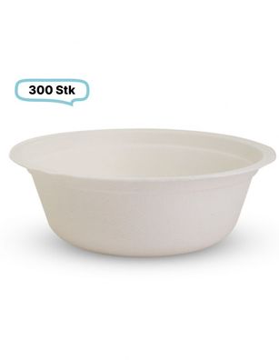 Bowl-/ Suppenschale groß Holzfaser,1000ml, 300 Stk, wood fiber, nassfest & fettdicht,