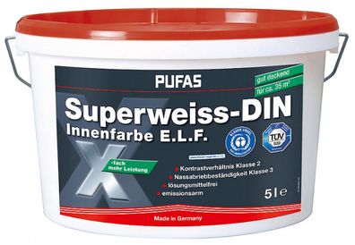 Pufas Superweiss-DIN 5 Liter weiß