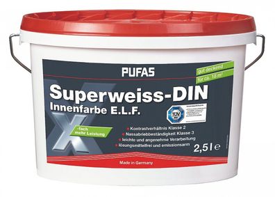 Pufas Superweiss-DIN 2,5 Liter weiß