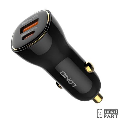 LDNIO 60W KFZ Lade-Adapter Schnell Ladegerät USB+Typ-C Fast Car Charger 12V