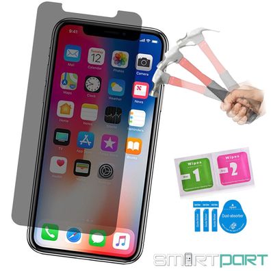 FÜR APPLE iPHONE X|XS|11 PRO Antispy Panzerfolie Display Blickschutz Privacy 9H