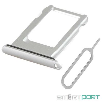 FÜR iPHONE X SIM KARTEN HALTER FACH ÖFFNER Adapter+nadel CARD PIN TRAY SILBER