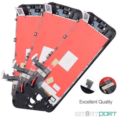 3x Ersatz Display Für iPhone 7 Schwarz LCD Touchscreen Retina Front Glas 3er Set