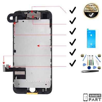 Ersatz Display Für iPhone 7|8|Plus Touchscreen LCD Glas Retina Vormontiert