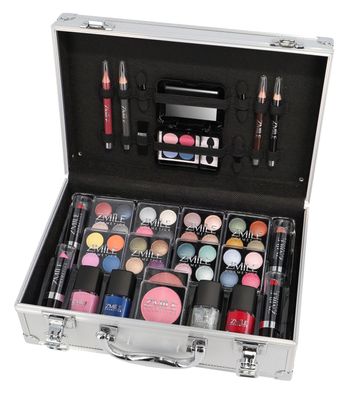 ZMILE Schminkkoffer Set Gefüllt Make-up Kosmetik Koffer Profi 51 Vegan