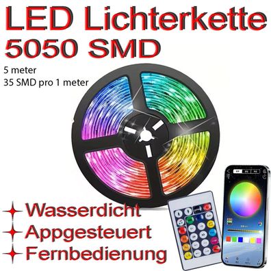 LED Stripe Streifen RGB 5050 Band Leiste Licht Wasserdicht Lichterkette 5m