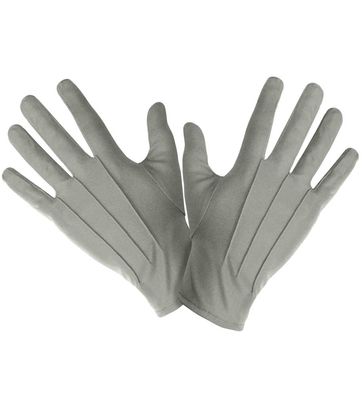 Handschuhe mit Biese grau