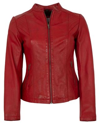 7eleven - Damen Lederjacke Lammnappa rot