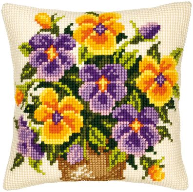 Vervaco PN-0008547 Stickkissen Motiv Blumen 3