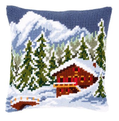 Vervaco PN-0146240 Kreuzstichkissen Winterlandschaft