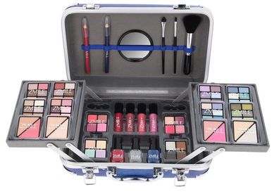 ZMILE Schminkkoffer Traveller Blue gefüllt 84 tlg. Set Make up Rouge Schminke