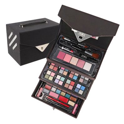 ZMILE Cosmetics Kosmetik-Koffer 'Beauty Case Velvety' (dark grey), 72-tlg., vegane