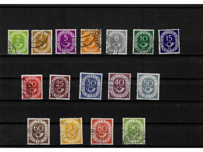 Bund, Jahrgang 1951, MiNr. 123 - 147, gestempelt