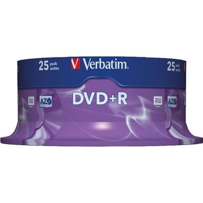 Verbatim DVD+R 43500 16x 47GB 120Min. Spindel 25 St./Pack