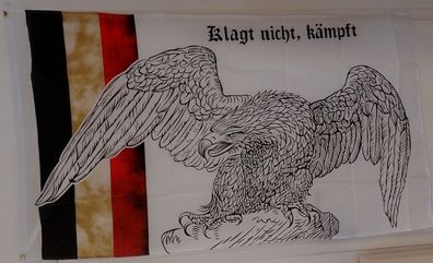 FLAGGE FAHNE 90 x 150cm Deutsches Kaiserreich - Klagt nicht Kämpft