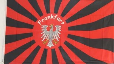 Fahne / Flagge " Frankfurt - rising sun " 90 x 150cm