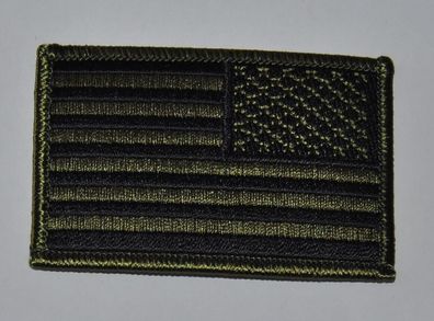 USA Patch Aufnäher Aufbügler oliv rechts