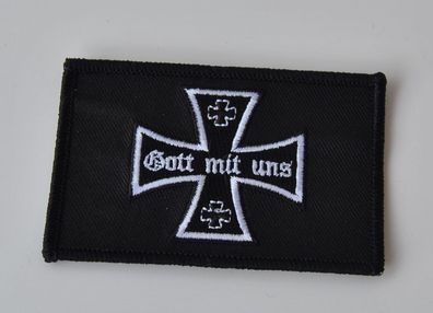 Aufnäher PATCH 0318 Aufbügler Eisernes Kreuz Gott mit uns