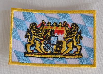 Aufnäher PATCH 0265 Wappen Bayern mit Wappen klein ca 38mm x 58mm