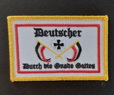 Aufnäher PATCH 1280 Aufbügler Deutscher Durch die Gnade Gottes