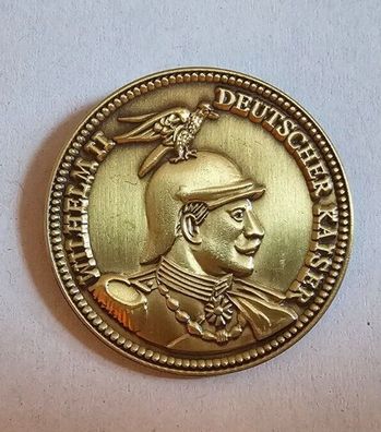 Pin rund Deutscher Kaiser Wilhelm II 3cm (Gr. 2,1cm)