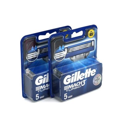 10x Gillette Mach3 Turbo Rasierklingen Ersatzklingen Rasierer Klingen 2x 5er Set