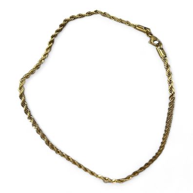 Halskette Gliederkette Gold Twisted Rope Chain - Länge: 40cm