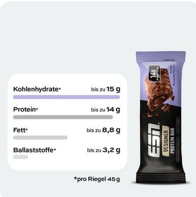 ESN Designer Bar 6 x Protein Riegel, Fudge Brownie