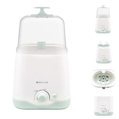 B-Ware Kikkaboo Doppelflaschenwärmer 3 in 1 Twinny erwärmen, sterilisieren, grün