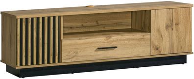 Fernsehschrank Lamelo LA7 Lowboard Unterschrank mit Schublade 2 Türen Wotan Eiche