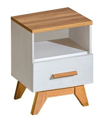 Nachttisch Sven Sv15 Nachtschrank Nachtkästchen Kiefer Weiß