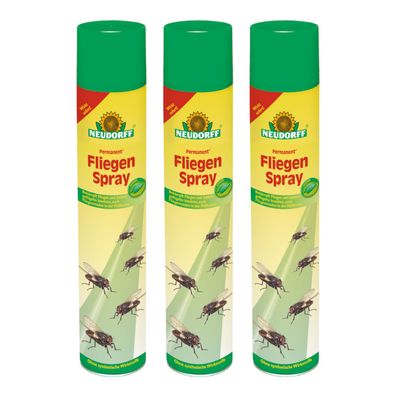 Neudorff Permanent FliegenSpray - 3x 750 ml