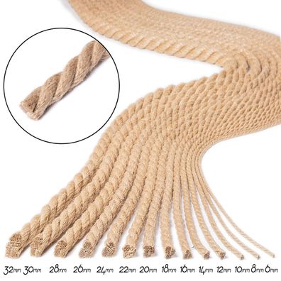 Juteseil Tauwerk Natur Hanfseil Tau Jute Schnur Leine DIY Deko Makramee Vintage