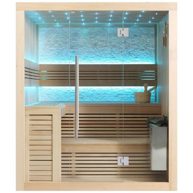 Sauna AWT B1102C Hemlock 180x150 9kW TheWall Bi-O inkl. Ofen