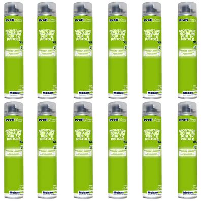 12x ProfiPlus Montageschaum 750 ml für Pistole