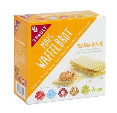 3PAULY 3x Mais Waffelbrot glutenfrei 100g