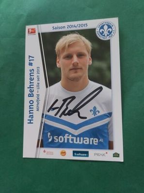 Darmstadt 98 , H. Behrens , Autogrammkarte , ussball