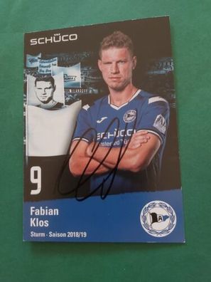 Arminina Bielefeld , F. Klos , Autogrammkarte, Fussball