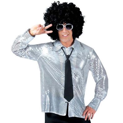 Disco Hemd silber