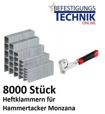 Tacker Klammern 6mm verzinkt für Hammertacker Schlagtacker Monzana KL-35.2 8,0M