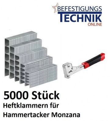 Tacker Klammern 9mm verzinkt für Hammertacker Schlagtacker Monzana KL-35.2 5,0M