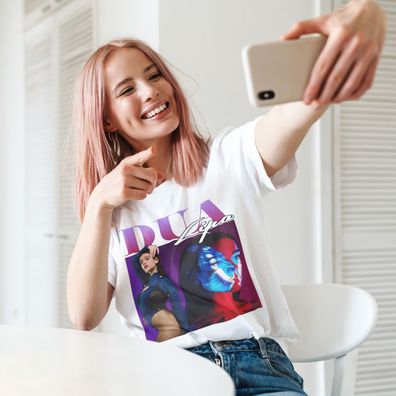 Dua Lipa Konzert american US Singer Damen Oversize T-Shirt Baumwolle S-XXXL