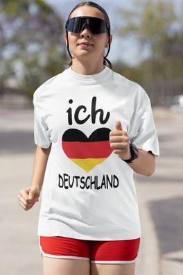 I Love Germany Deutschland DE afd Damen T-shirt Baumwolle S-XXXL