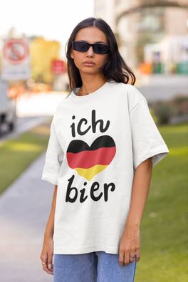 Germany Ich Liebe Bier Deutschland DE afd Damen T-shirt Baumwolle S-XXXL