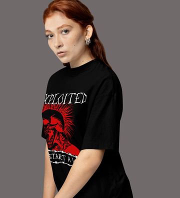 Retro THE Exploited Band konzert 70s 80s 90s Damen T-Shirt Bio-Baumwolle S-XXXL