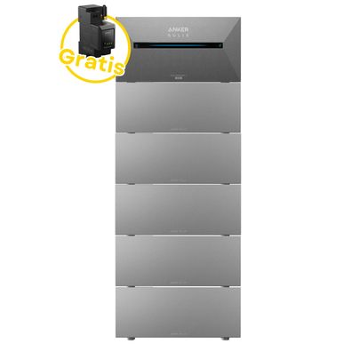 Anker SOLIX Solarbank 2 E1600 AC-Speicher – inkl. Smartmeter und 5 Erweiterungsbat