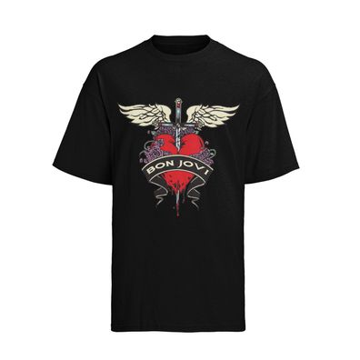 Retro BON JOVI Singer konzert 70s 80s 90s Damen T-Shirt Bio-Baumwolle S-XXXL