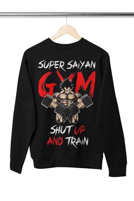Super Sayan GYM Shup up and Train Dragon Ball Son Goku Herren Pullover